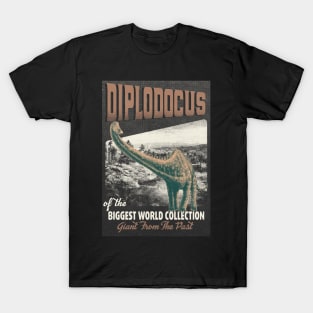 Diplodocus Retro Art - The Biggest World Collection / Giant From The Past T-Shirt